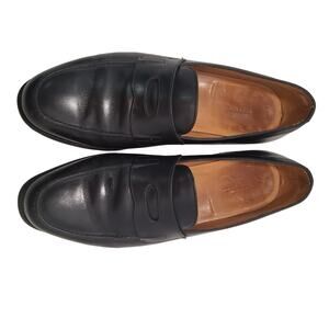John Lobb Lopez Men Penny Loafers High Quality Leather Black Size-8E